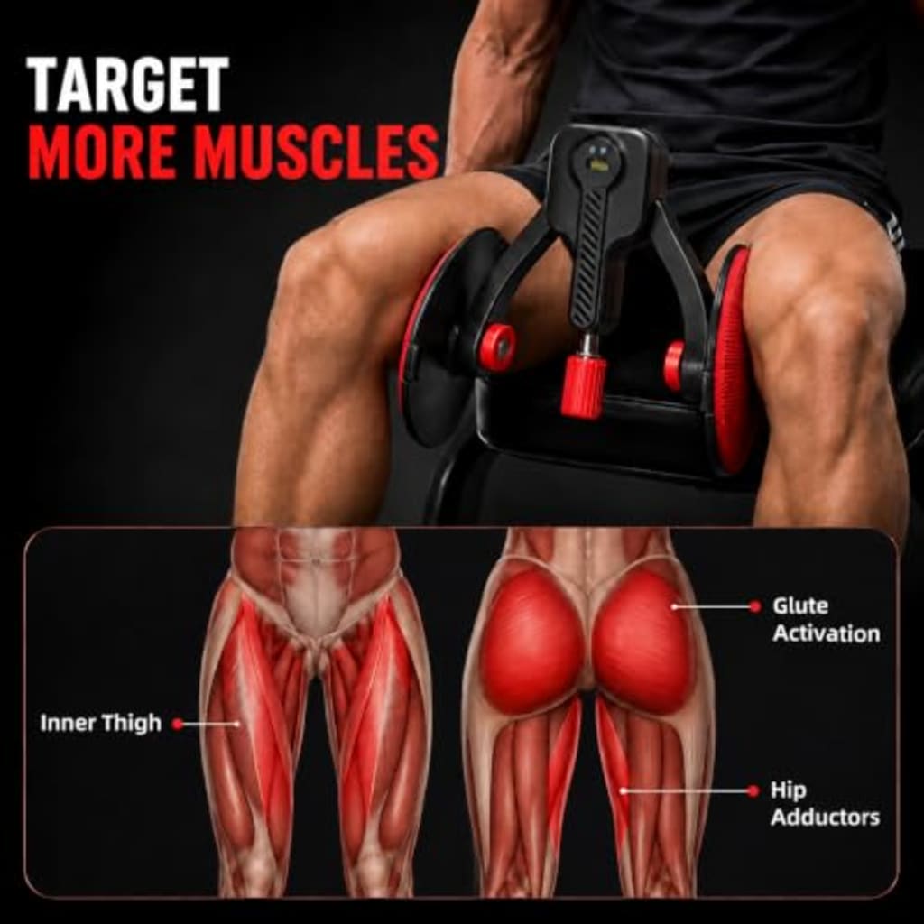 Pelvic Floor Exerciser Kegel Men 0-110 lbs Thigh Pelvic Trainer with Band | 0-110 lbs Adjustable Resistance, Pelvic Floor Exercise Devices, Inner Thigh Exerciser, Strong Pelvic Floor Muscle Control