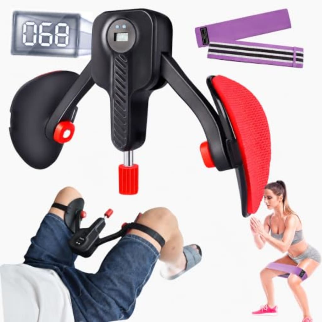 Pelvic Floor Exerciser Kegel Men 0-110 lbs Thigh Pelvic Trainer with Band | 0-110 lbs Adjustable Resistance, Pelvic Floor Exercise Devices, Inner Thigh Exerciser, Strong Pelvic Floor Muscle Control