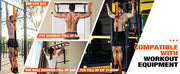 HPYGN Two Foots Pull Up Assistance Bands, Heavy Duty Resistance Band for Pull Up Bar, Adjustable Weight/Size with Fabric Feet/Knee Rest, Bands for Pull Up Assist for Strength Training, Pull Up